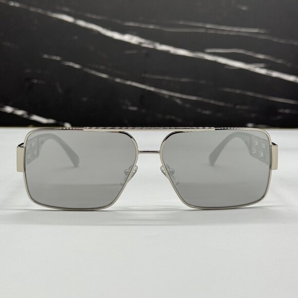 NEW VERSACE VE2290 10016G SILVER/GRAY UNISEX SUNGLASSES VE2290 1001/6G
